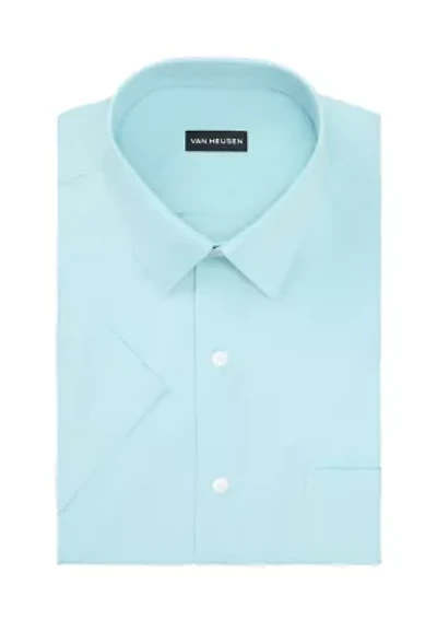 Men's Short Sleeve Regular Fit Dress Shirt