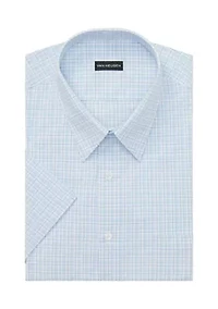 Men's Regular Fit Short Sleeve Dress Shirt