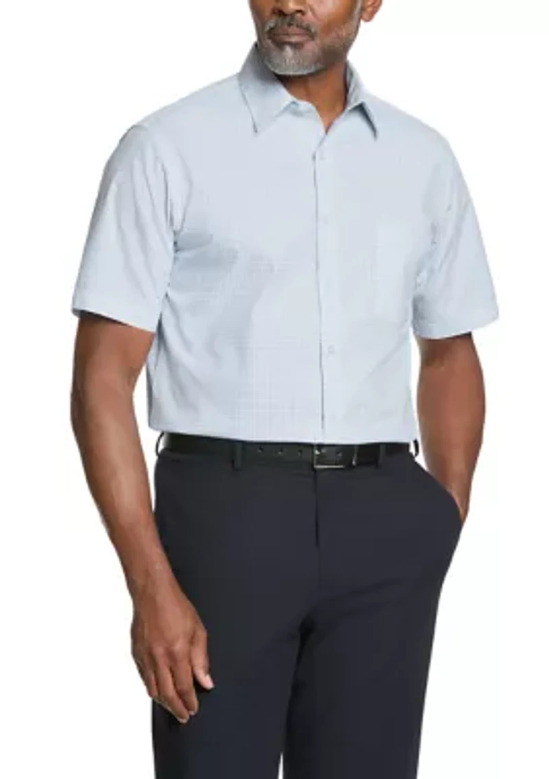 Men's Regular Fit Short Sleeve Dress Shirt