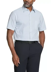Men's Regular Fit Short Sleeve Dress Shirt