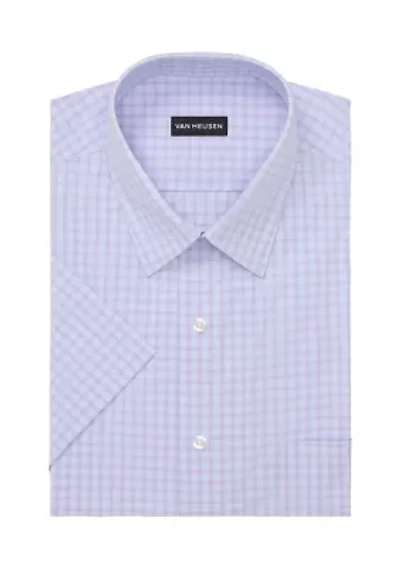 Men's Short Sleeve Regular Fit Dress Shirt
