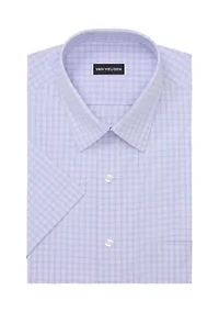 Men's Short Sleeve Regular Fit Dress Shirt