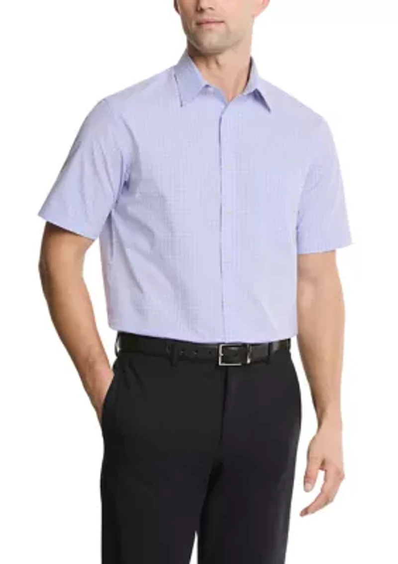 Men's Short Sleeve Regular Fit Dress Shirt