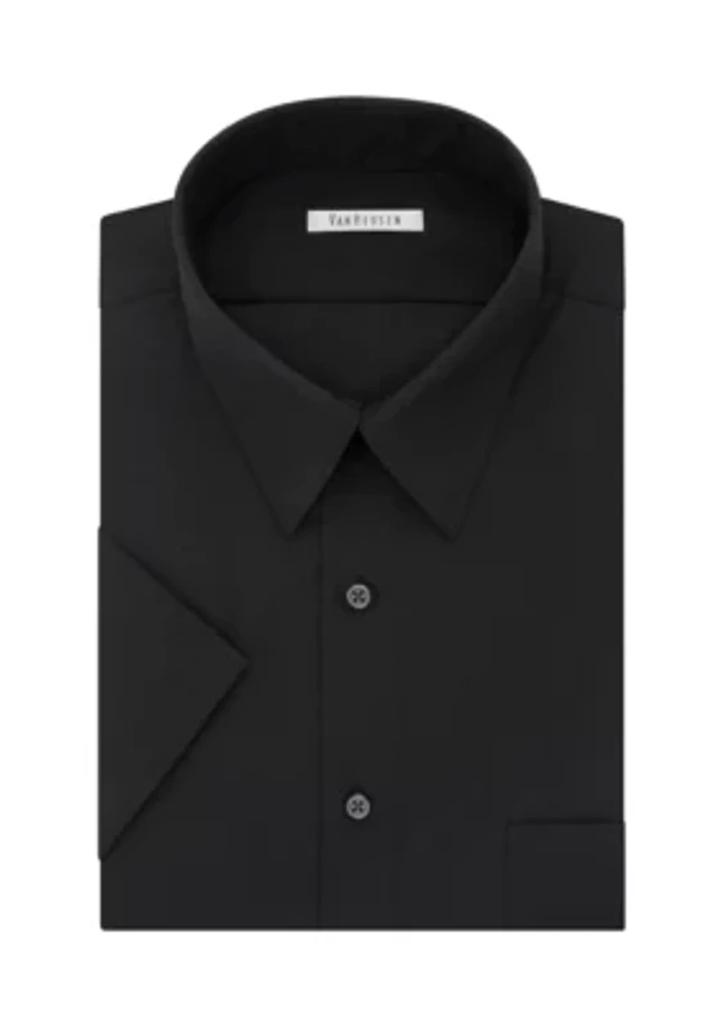 Big & Tall Short Sleeve Wrinkle-Free Poplin Dress Shirt