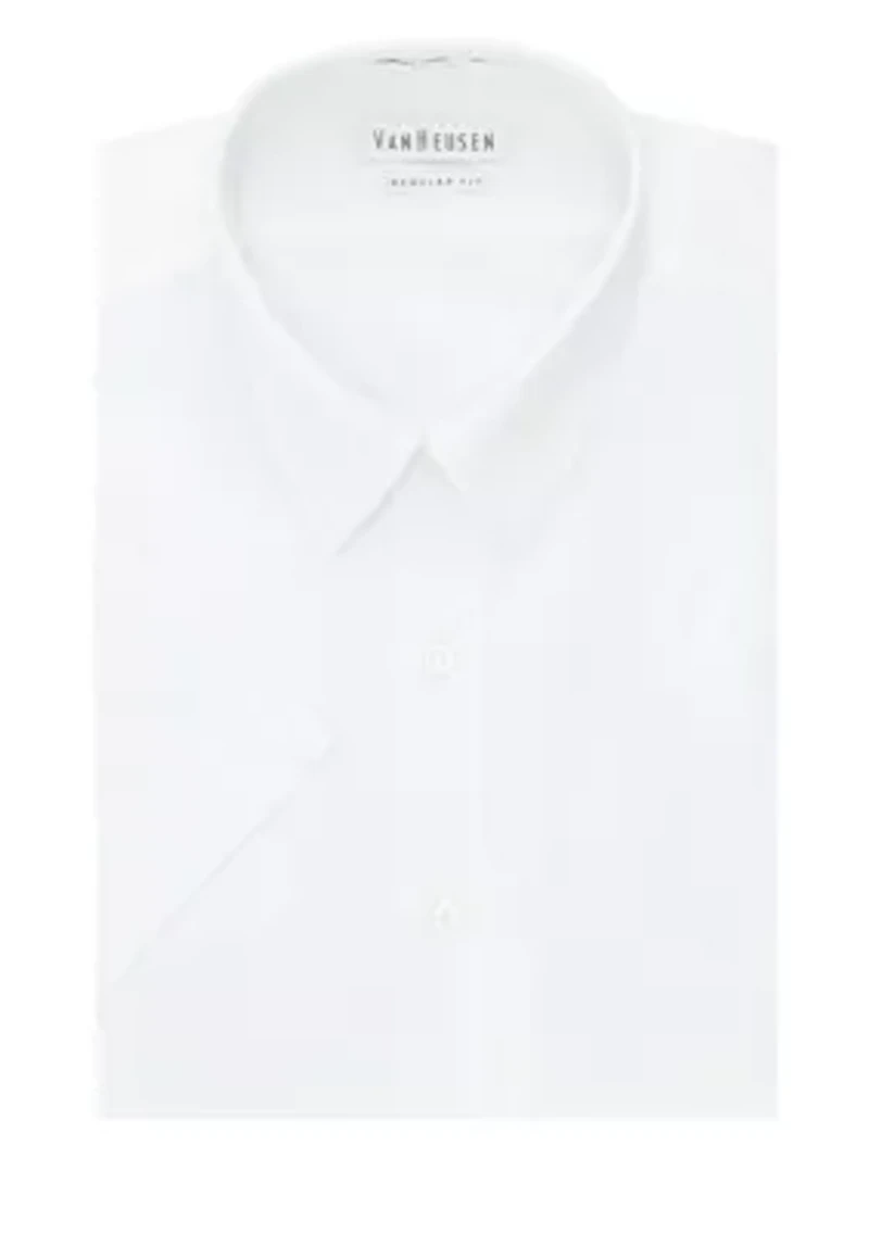 Big & Tall Short Sleeve Wrinkle-Free Poplin Dress Shirt