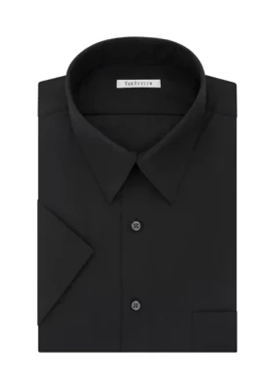Big & Tall Short Sleeve Wrinkle-Free Poplin Dress Shirt