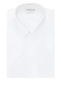 Big & Tall Short Sleeve Wrinkle-Free Poplin Dress Shirt