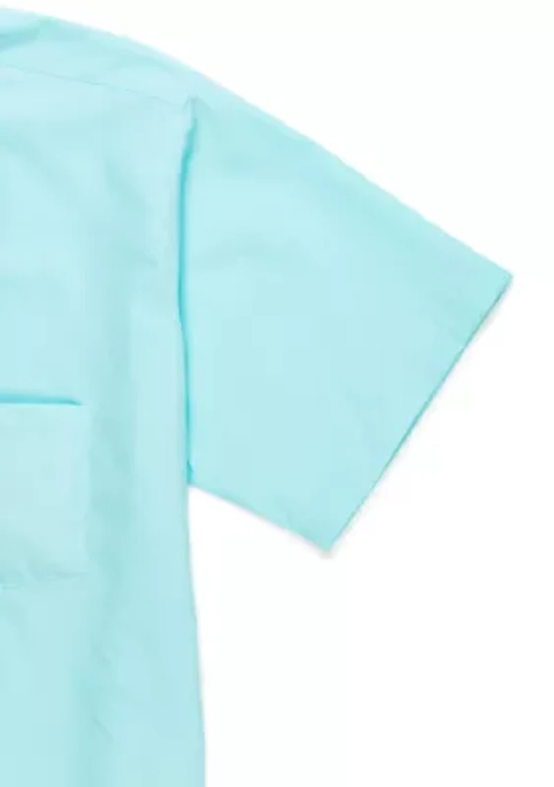 Big & Tall Short Sleeve Wrinkle-Free Poplin Dress Shirt