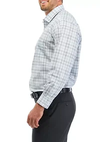 Men's Big Regular Fit Wrinkle Free Plaid Shirt