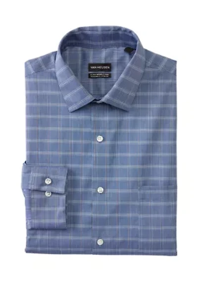 Men's Tall Regular Fit Wrinkle Free Plaid Shirt