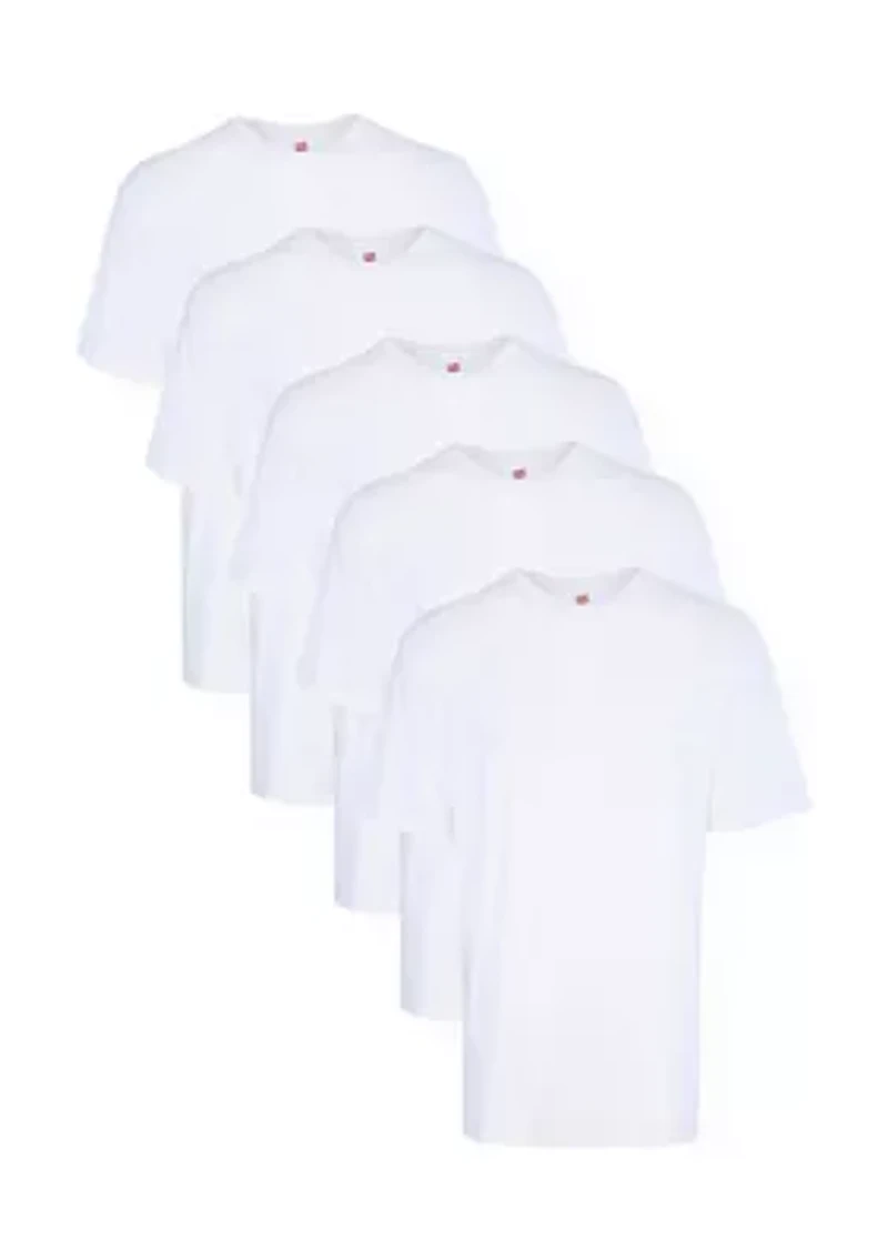 Hanes Men's 5-Pack Tall Crewneck Shirts