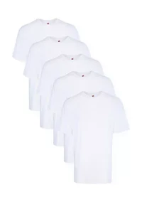 Hanes Men's 5-Pack Tall Crewneck Shirts
