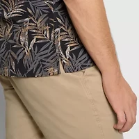 Short Sleeve Palm Print Camp Shirt