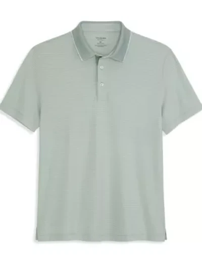 Birdseye Stripe Polo Short Sleeve Shirt