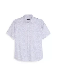 Pique Flower Button Up Top Shirt