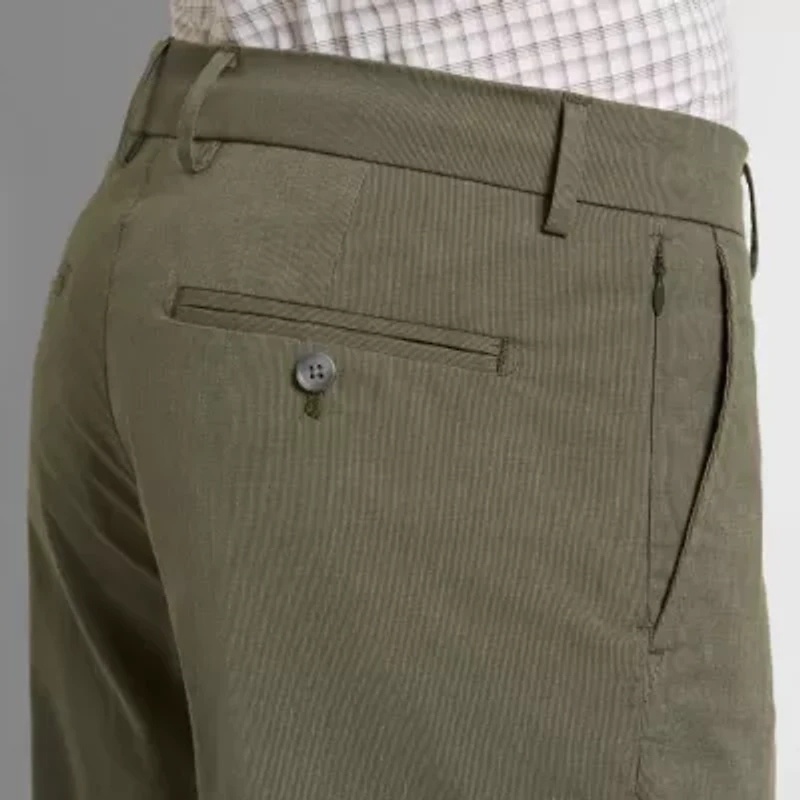 Straight Fit Cotton Fine Stripe  Pants