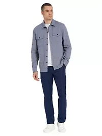 Long Sleeve Twill Fleece Knit Shacket
