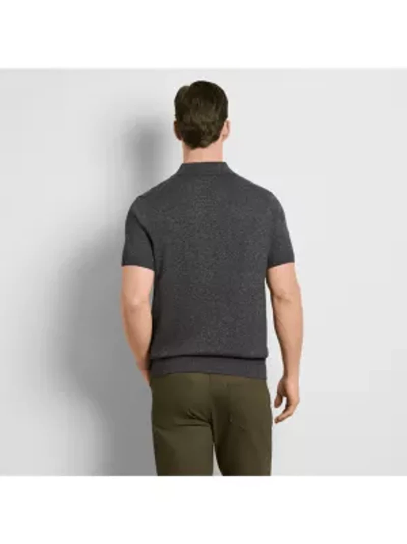 Smart Temp Marled Zip Polo