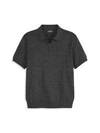Smart Temp Marled Zip Polo
