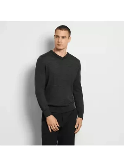 Essential End On Stripe LS V Neck Sweater