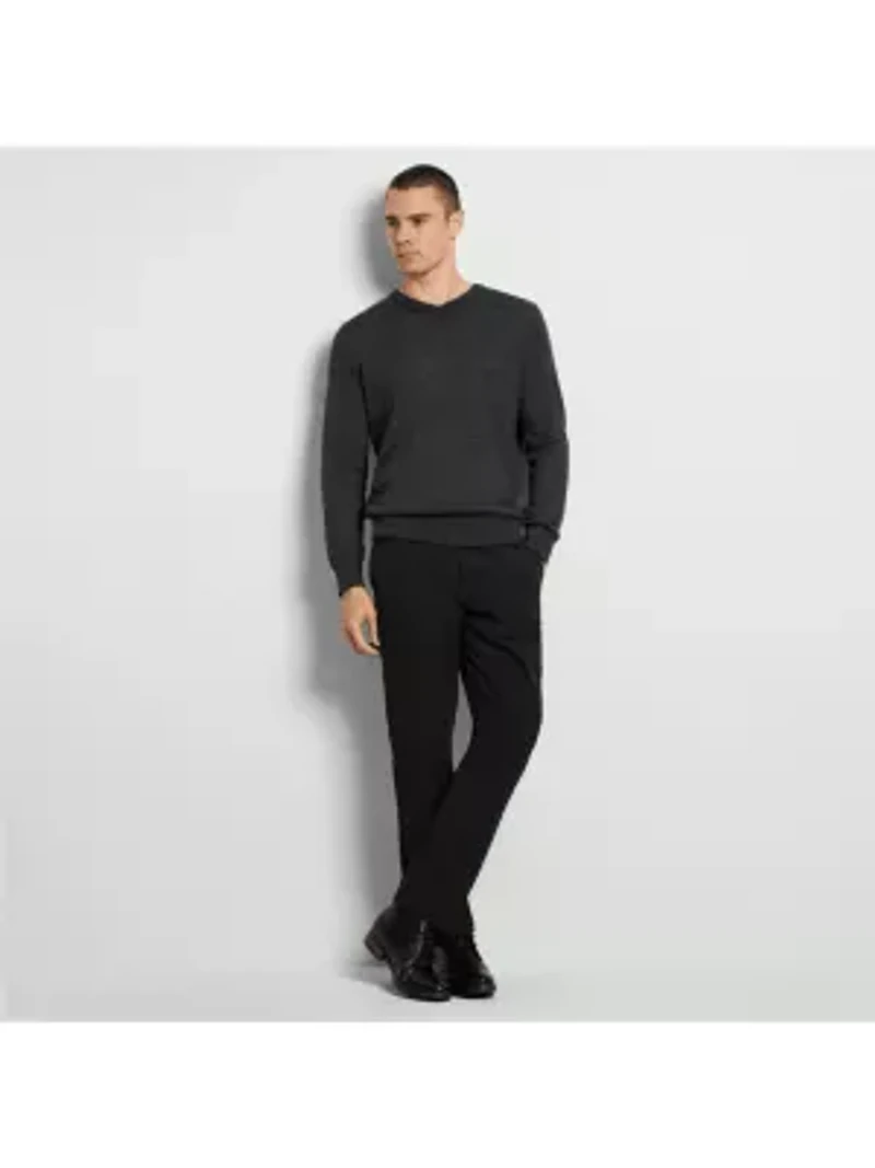 Essential End On Stripe LS V Neck Sweater