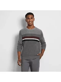 Essential LS Crew Neck Ski Stripe Sweater