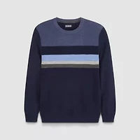 Essential LS Crew Neck Ski Stripe Sweater