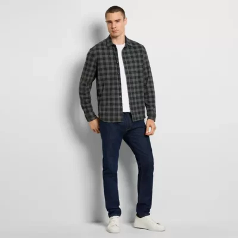 Performance Knit Coat Front Plaid