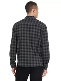 Performance Knit Coat Front Plaid