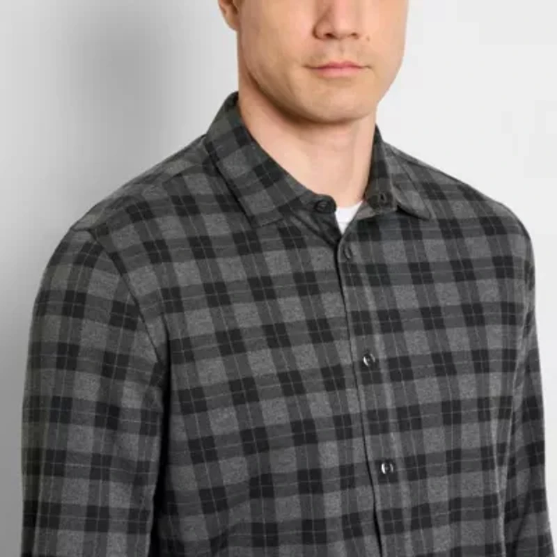 Performance Knit Coat Front Plaid