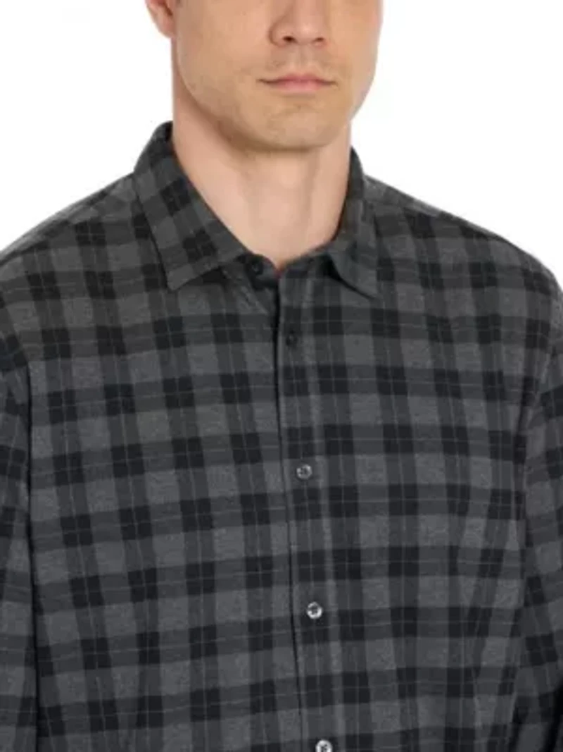 Performance Knit Coat Front Plaid