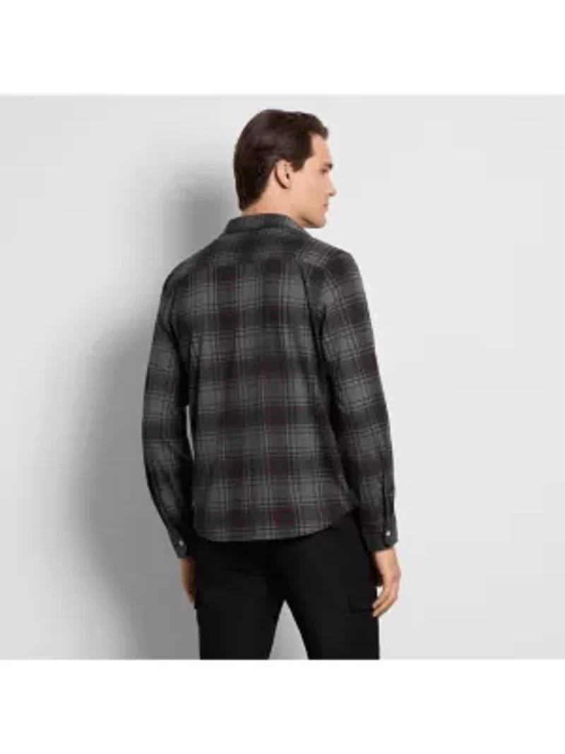 Performance Knit Coat Front LS Tartan