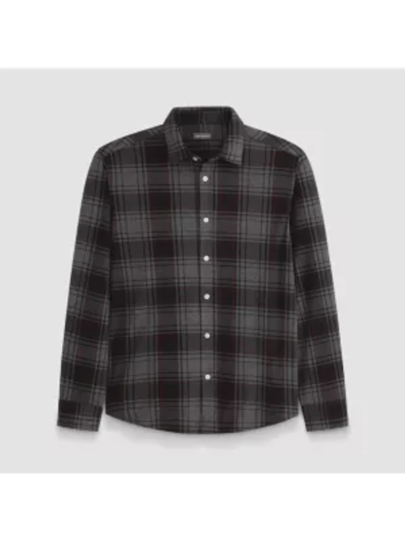 Performance Knit Coat Front LS Tartan