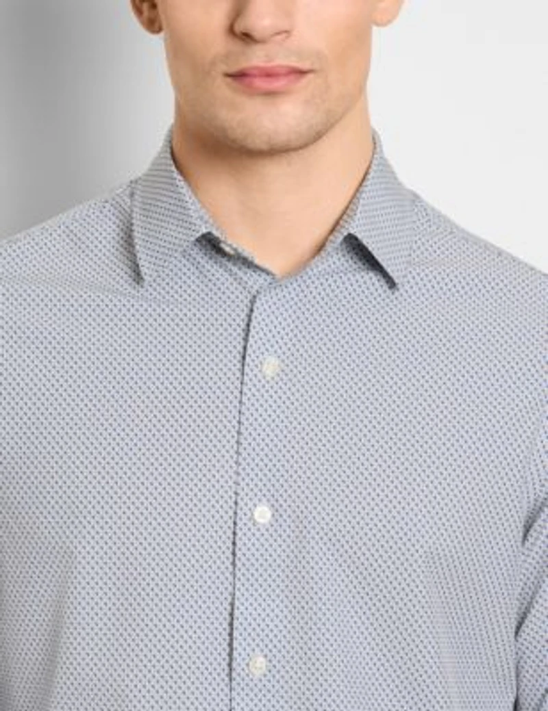 ALL WAY STRETCH PRINTED LONG SLEEVE SHIRT
