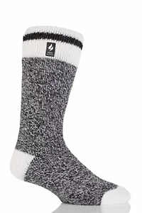 Jeffrey Cream Block Twist Crew Sock