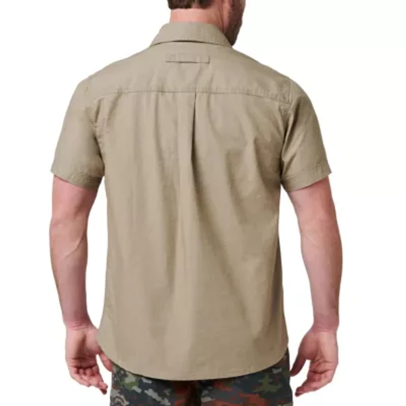 Men's Lucky Brand Workwear Short Sleeve Solid Cotton Slub Canvas Workshirt