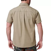 Men's Lucky Brand Workwear Short Sleeve Solid Cotton Slub Canvas Workshirt