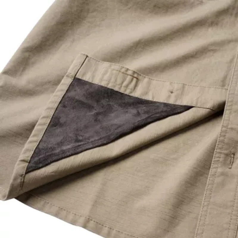 Men's Lucky Brand Workwear Short Sleeve Solid Cotton Slub Canvas Workshirt