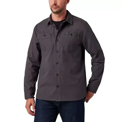 Men's Lucky Brand Workwear Long Sleeve Solid Slub Canvas Shirt