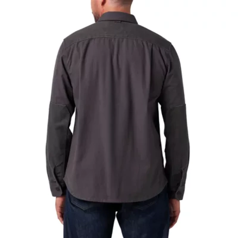 Men's Lucky Brand Workwear Long Sleeve Solid Slub Canvas Shirt