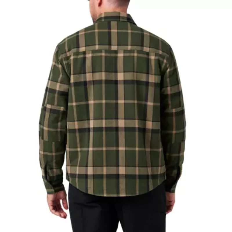 Men's Lucky Brand Workwear Full Zip Hooded Canvas Chore Coat with Sherpa Lining