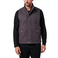 Men's Lucky Brand Workwear Full Zip Canvas Vest with Plaid Flannel Lining
