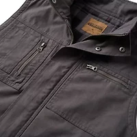 Men's Lucky Brand Workwear Full Zip Canvas Vest with Plaid Flannel Lining