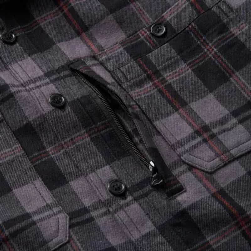 Men's Lucky Brand Workwear Long Sleeve Harvest Yarn Dyed Plaid Flannel Workshirt