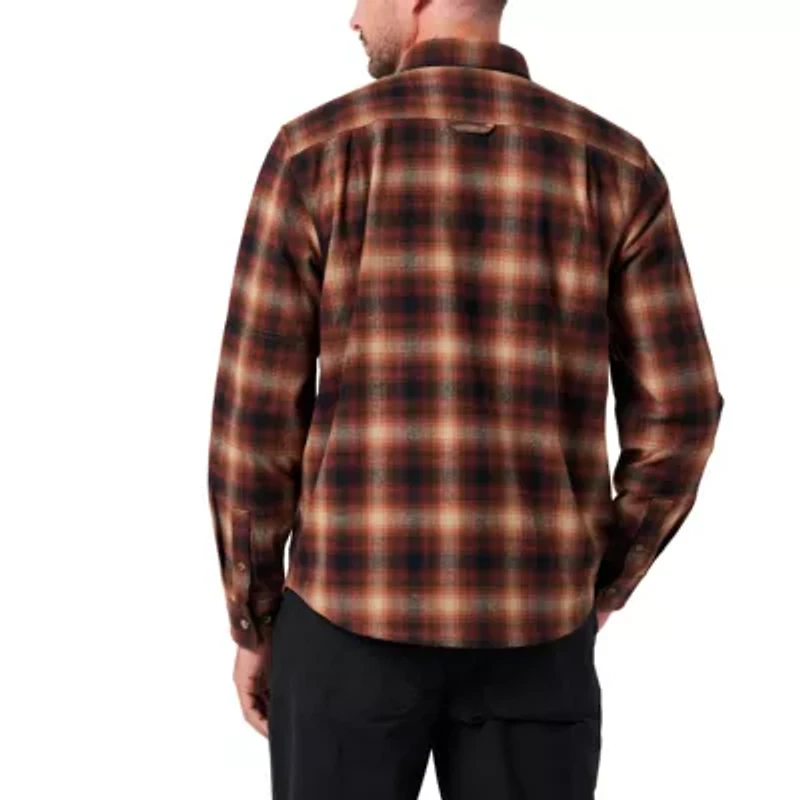 Men's Lucky Brand Workwear Long Sleeve River Yarn Dyed Plaid Flannel Workshirt