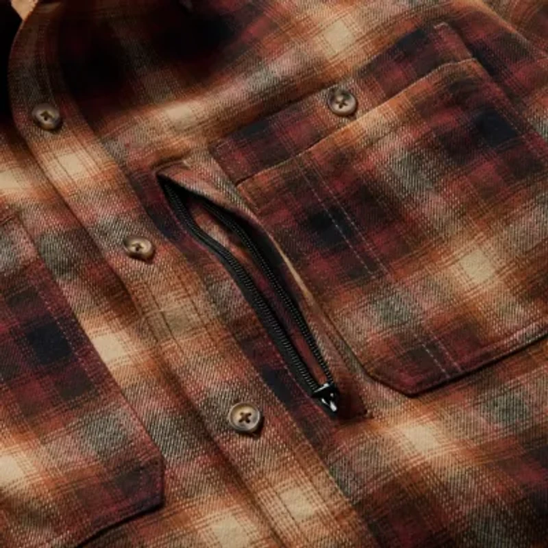 Men's Lucky Brand Workwear Long Sleeve River Yarn Dyed Plaid Flannel Workshirt