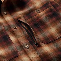 Men's Lucky Brand Workwear Long Sleeve River Yarn Dyed Plaid Flannel Workshirt