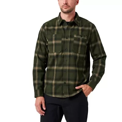 Men's Lucky Brand Workwear Long Sleeve Hometown Yarn Dyed Plaid Flannel Workshirt