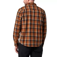 Men's Lucky Brand Workwear Long Sleeve Framework Yarn Dyed Plaid Flannel Workshirt