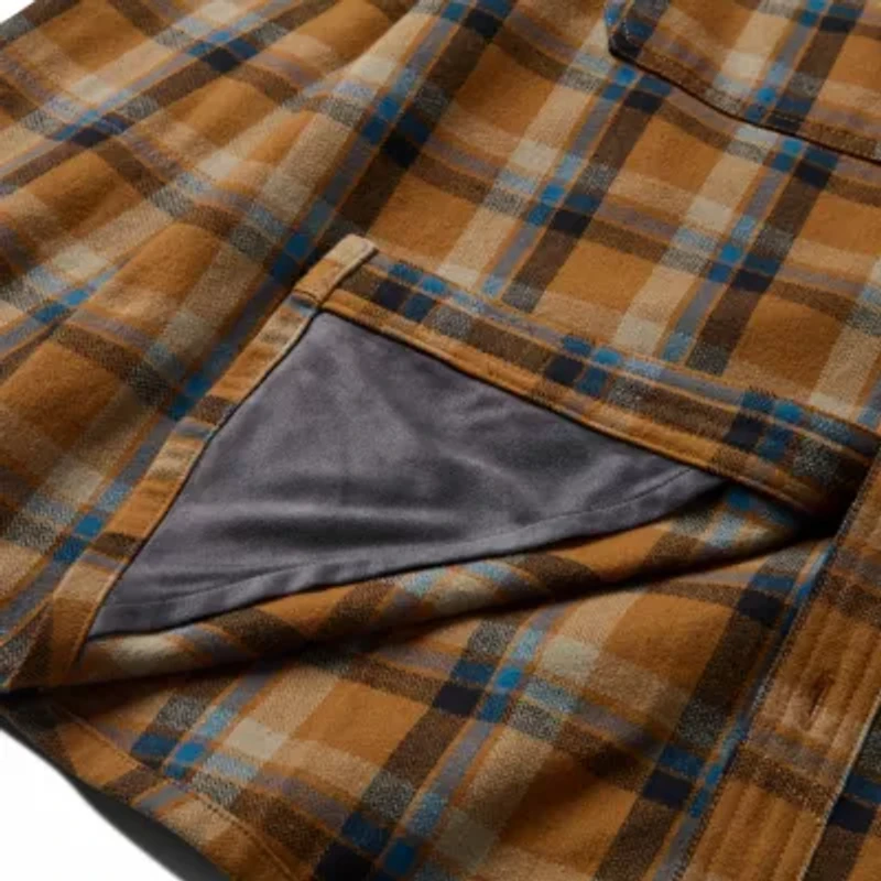 Men's Lucky Brand Workwear Long Sleeve Framework Yarn Dyed Plaid Flannel Workshirt